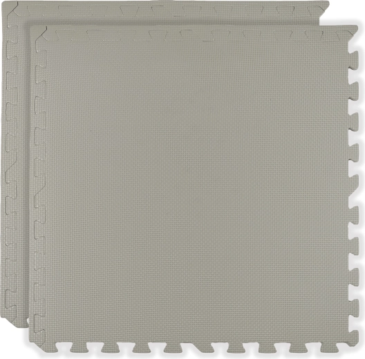 Humbi Schaumstoff-Bodenmatte zum Zusammenstecken 120 × 60 cm, 2 Teile, hellgrau
