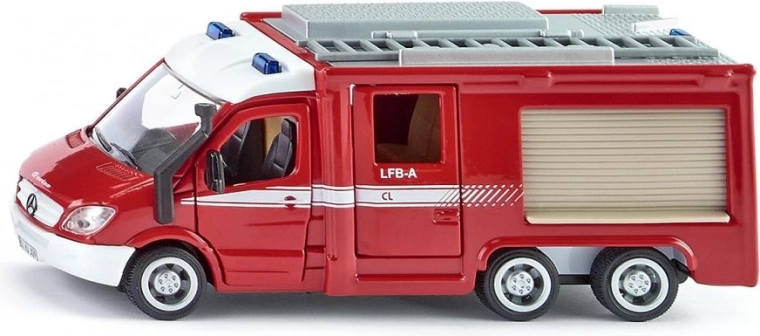 Modell eines Feuerwehrfahrzeugs MERCEDES-BENZ Sprinter 6x6 1:50 SIKU