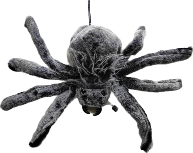 Flauschige Spinne als Partydekoration