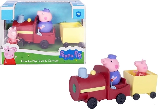 Peppa Pig Opa Wutz Zug mit 2 Figuren