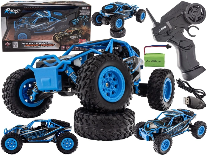 Ferngesteuerter Desert-Truck 4WD 2,4 GHz 1:24 blau - 1 Stück