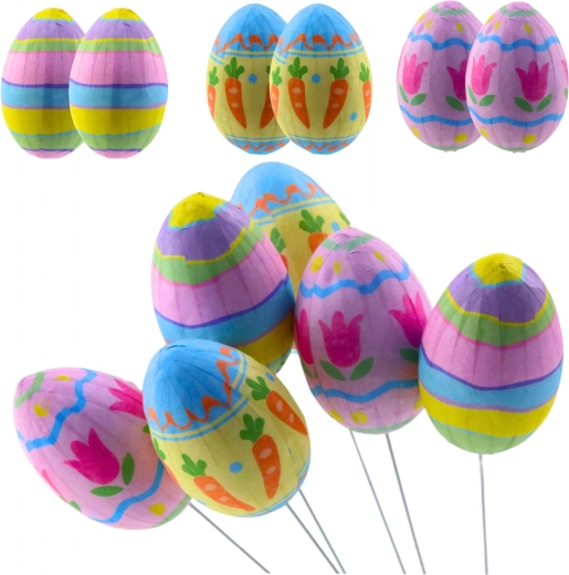 Osterdekoration Eier am Draht 6 Stk