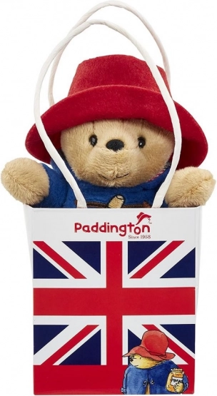 Plüsch-Teddybär Paddington in Geschenktasche