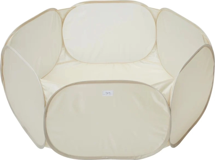 3 Sprouts Trocken-Bällebad aus recyceltem Polyester, beige