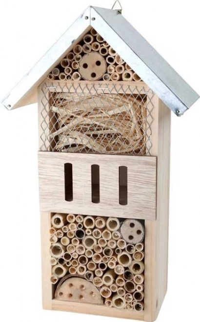 Kleines Holz-Insektenhotel City
