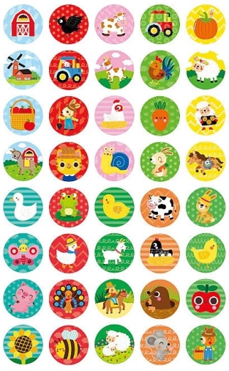 160 Aufkleber mit Bauernhofmotiven