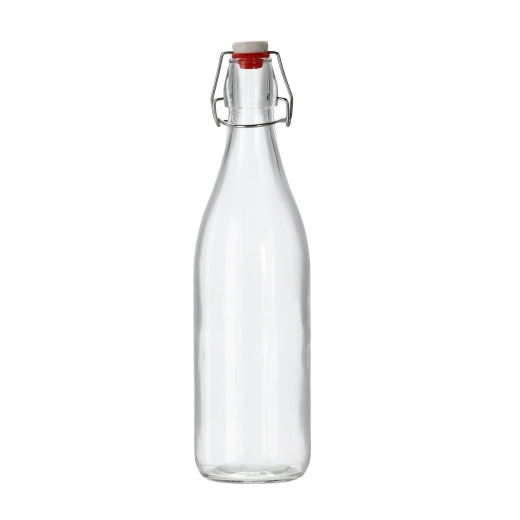 Glasflasche Costolata 750 ml mit hermetischem mechanischem Verschluss