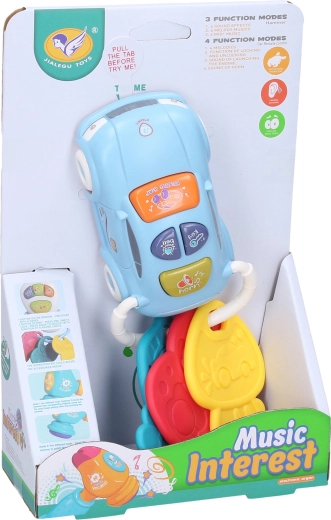 Auto mit Schlüsselanhänger mit Licht- und Soundeffekten 17 cm - 1 Stück