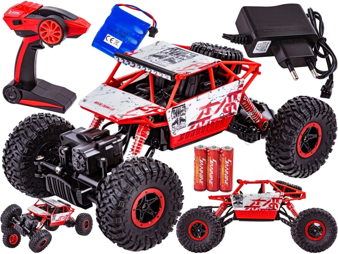 RC-Auto Rock Crawler 2,4 GHz 1:18 rot
