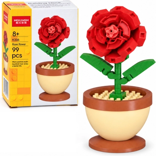 Technisches Bauset Mini-Rose im Blumentopf – 1 Stück