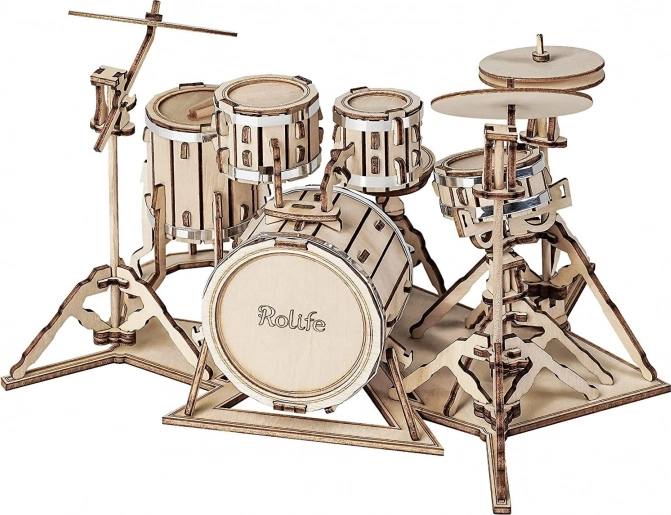 Rolife 3D Holzpuzzle – Schlagzeug-Set
