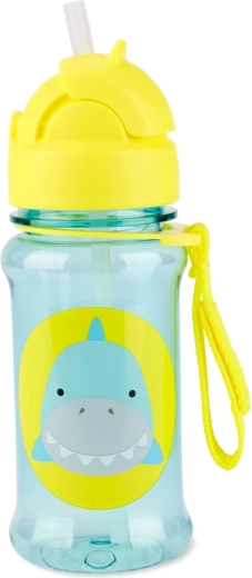 Skip Hop Zoo Tritan-Trinkflasche mit Strohhalm 355 ml – Hai