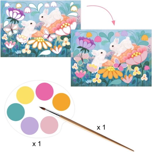 Malen mit Pastellfarben und feinem Pinsel