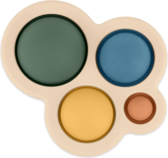 Petite&Mars Silikon-Sensorikspielzeug Chill Out Misty Green 6m+