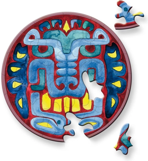 Rundes Puzzle CURIOSI Picoli – Maske, 33 Teile