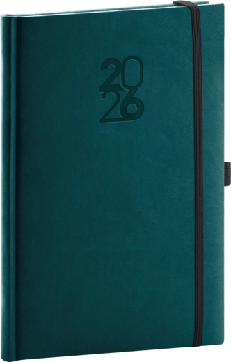 Wochenkalender Notique Aprint Top petrolfarben 2026 15x21 cm