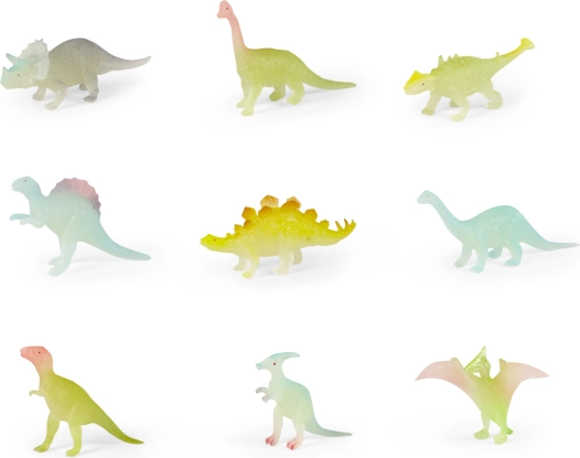 Neon Dinosaurier leuchten im Dunkeln