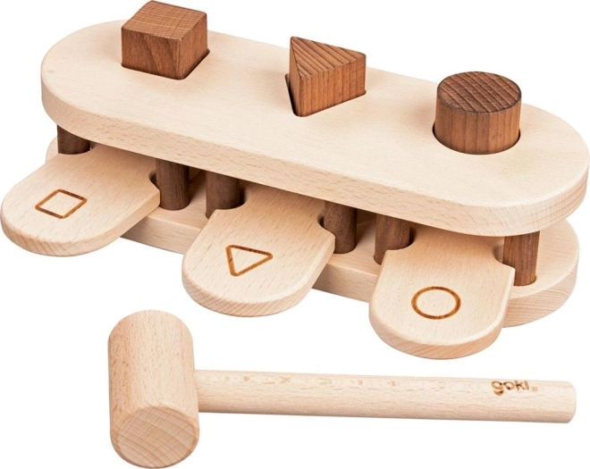 GOKI Holz-Klopfbank und Formensteckspiel