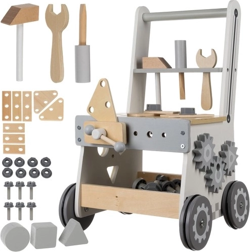 Holz-Werkstattwagen 3-in-1 KRUZZEL für Kinder