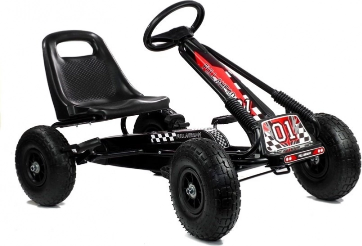 Tret-Gokart A-15 mit Luftreifen – schwarz