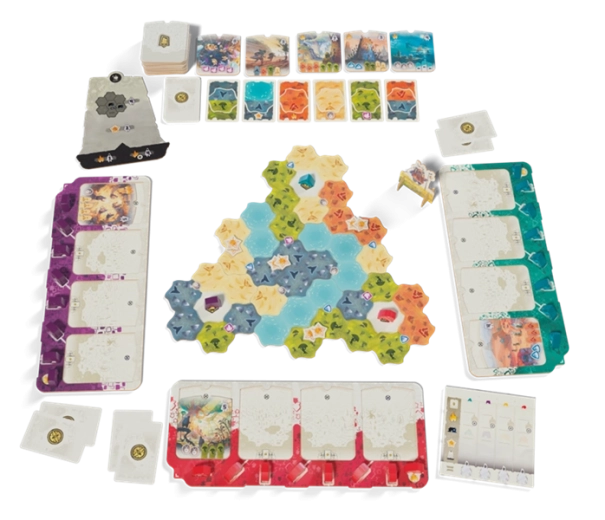 Modularer Spielplan, der sich in jeder Partie verändert
