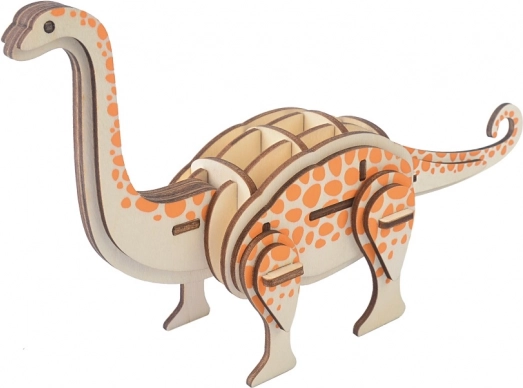 Woodcraft Holz-3D-Puzzle Brontosaurus