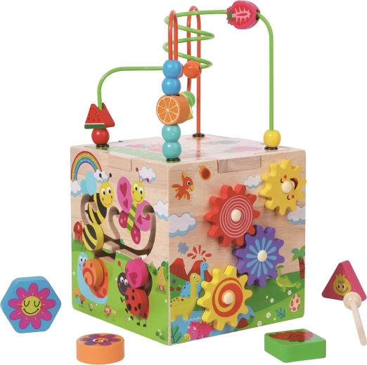 2Kids Toys Motorikwürfel mit Labyrinth – fröhliche Tiere