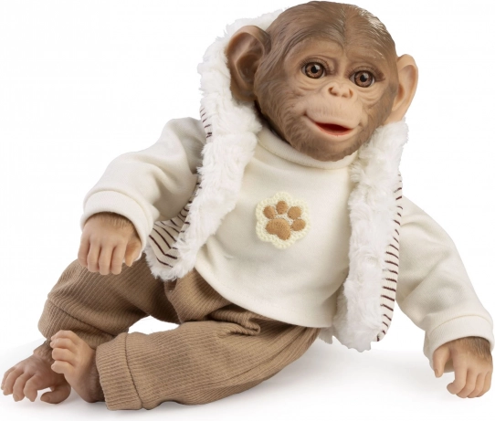 Realistische Babyäffchen-Puppe mit weichem Körper 32 cm