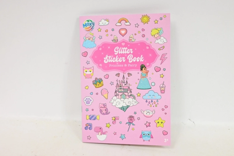 Glitzer-Stickerheft mit Einhorn- und Meerjungfrauen-Stickern – rosa