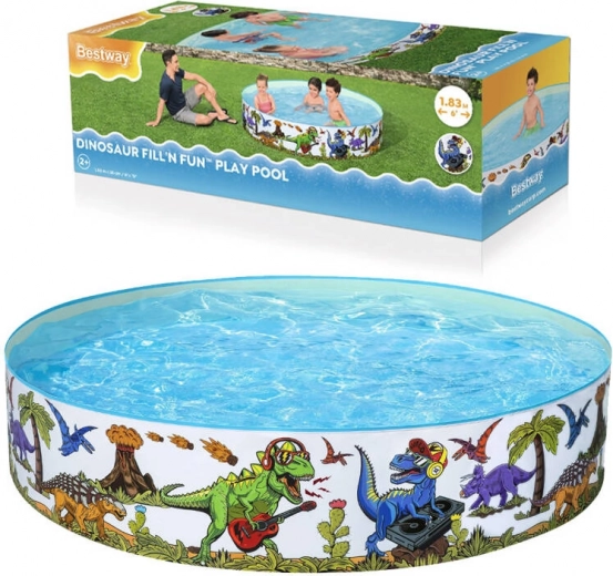 Aufblasbares Kinderplanschbecken Bestway Dinosaurier 183 × 38 cm