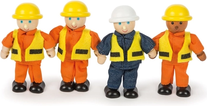 Tidlo Holzfiguren Bauarbeiter (4 Stk.)
