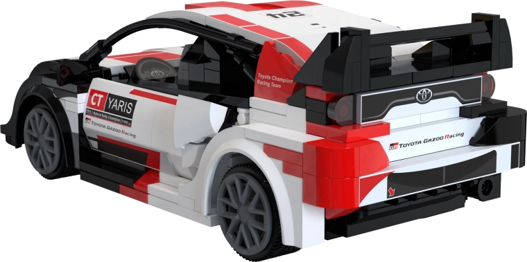 Detailliertes Rallye-Design mit bedruckten Teilen
