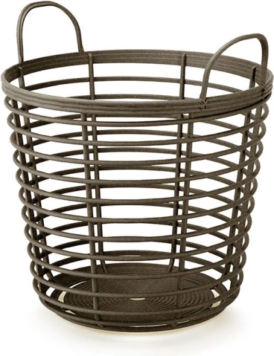Korb mit Griffen Zanzi Basket Eco Wood 43 cm – Farbe Kaffee