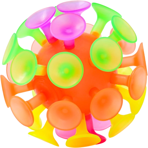 Sporto-Ball mit Saugnäpfen und Licht 10 cm