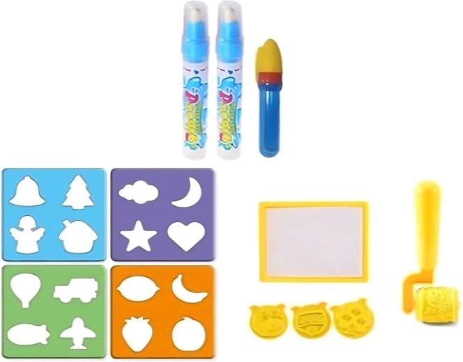 Stempel, Schablonen und Rolle