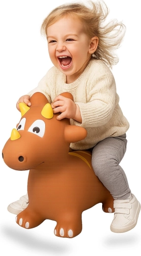 Hüpfendes Tierchen Dinosaurier HoppyDoo mit Pumpe