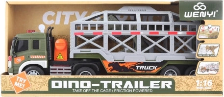 Transport-LKW mit Dinosauriern