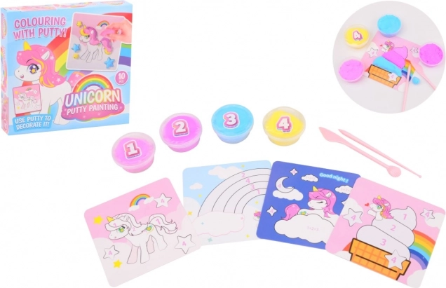Malen mit Modelliermasse Einhorn – Kreativset für Kinder
