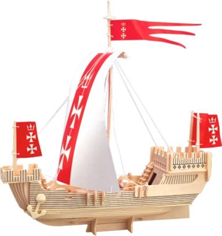 Woodcraft Holz 3D-Puzzle Schiff Kogge