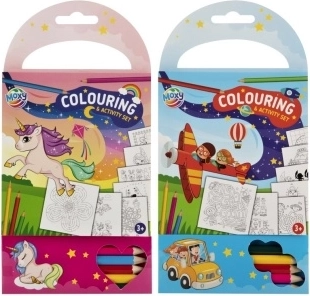 Moxy Malbuch mit Buntstiften (60 Blätter, 5 Stk.) 3+