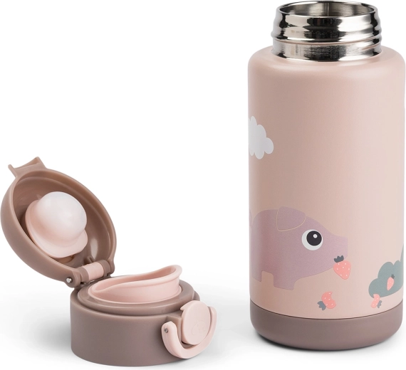 Done by Deer Thermoflasche Tiny Farm rosa 340 ml