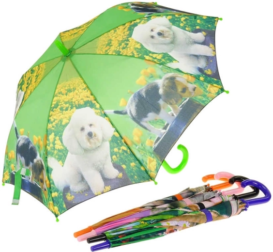 Kinder-Automatikregenschirm mit Fotoaufdruck von Haustieren 69 × 100 cm - 1 Stück