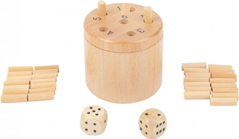 Small foot Super Sechs – Holz-Würfelspiel für 2–6 Spieler