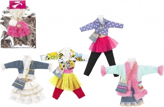 Kurze Kleider und Outfits für Puppen, gemischte Sorten