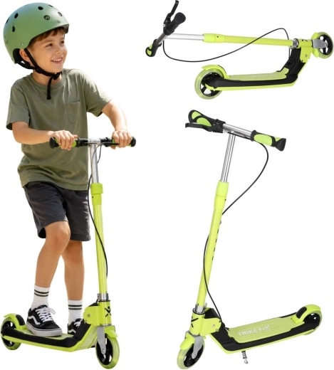 Trike Fix Kinder-Klapproller mit LED-Rädern, neon grün