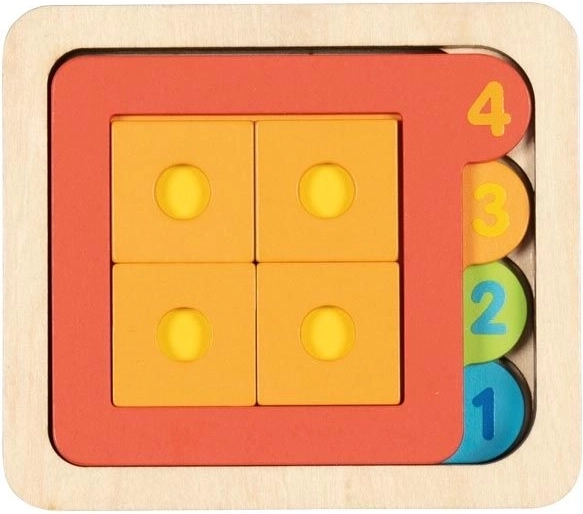 GOKI mehrlagiges Puzzlespiel Formen und Zählen