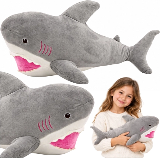 Plüschhai Maskottchen Hugs 50 cm grau