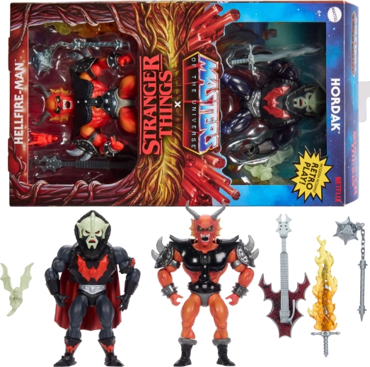 Mattel Masters of the Universe Origins x Stranger Things Figuren-Set Hordak und Hellfire-Man