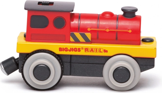 Elektrische Lokomotive Bigjigs Rail Roter Kraftprotz