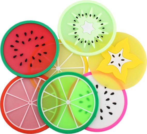 Untersetzer mit Obstmotiv 8,5 × 8,5 cm PVC